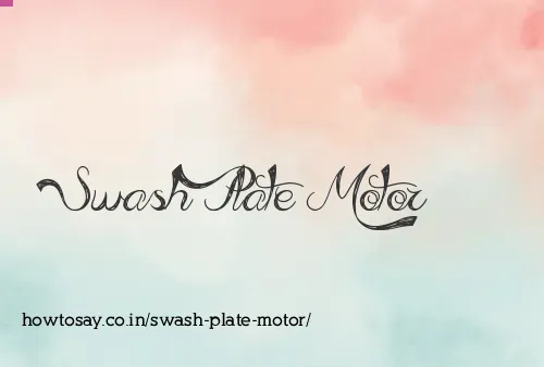 Swash Plate Motor