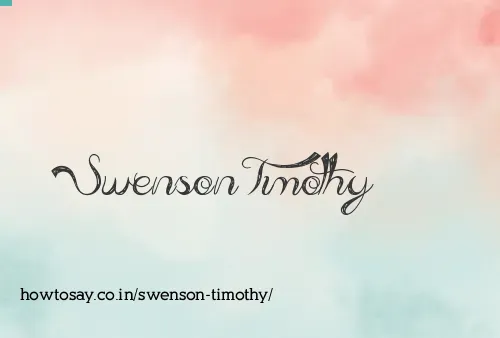Swenson Timothy