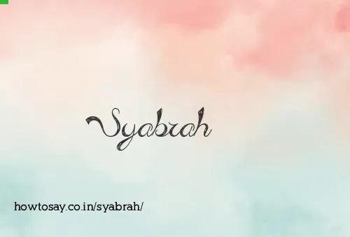 Syabrah