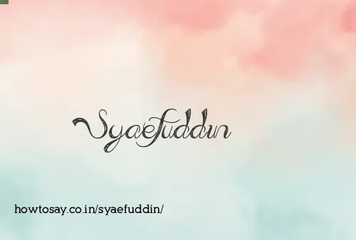 Syaefuddin