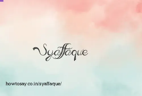 Syaffaque