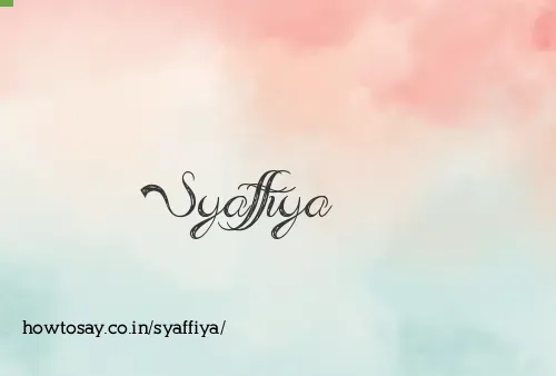 Syaffiya