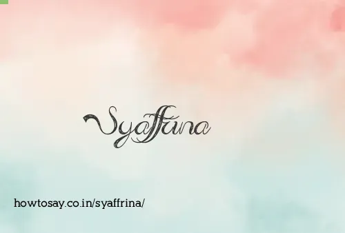 Syaffrina