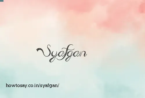 Syafgan