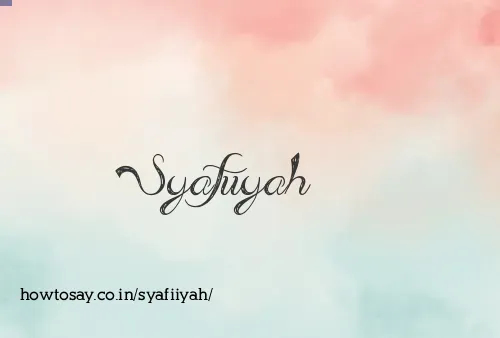 Syafiiyah