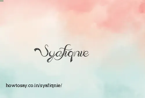 Syafiqnie