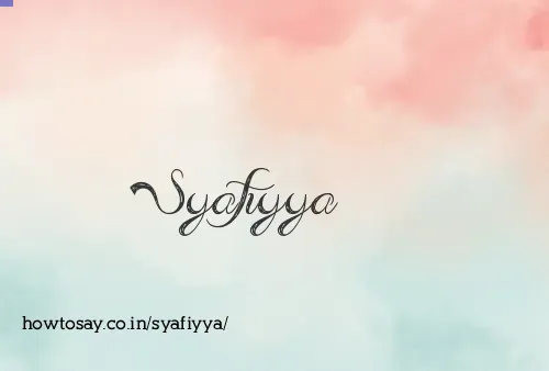 Syafiyya