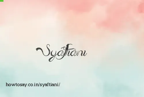 Syaftiani