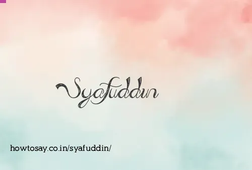 Syafuddin