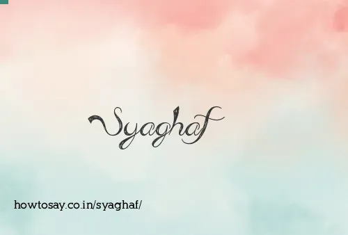 Syaghaf