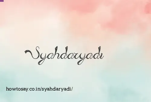 Syahdaryadi