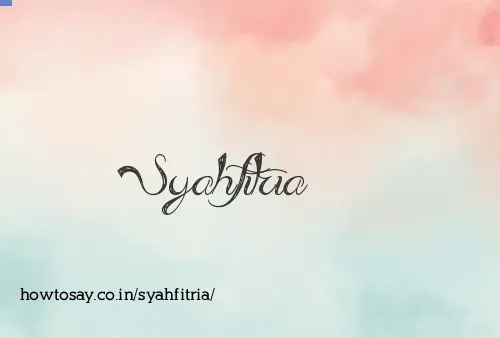 Syahfitria