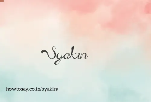 Syakin