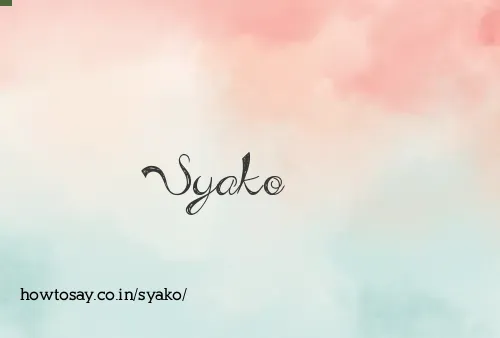 Syako