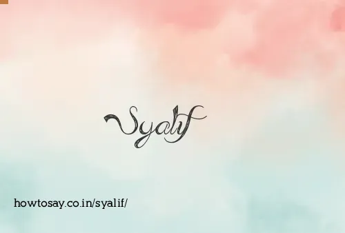 Syalif