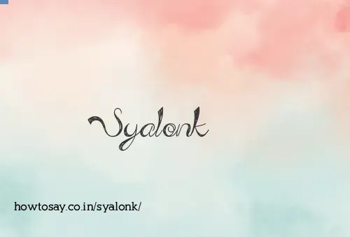 Syalonk