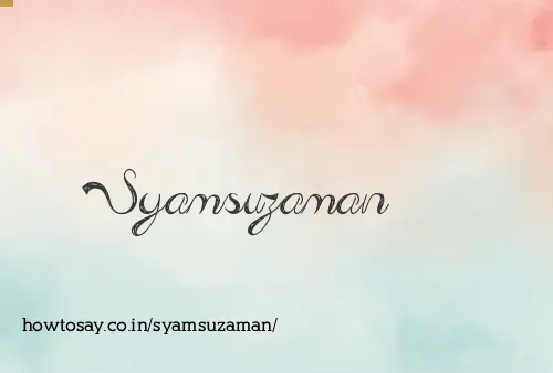 Syamsuzaman