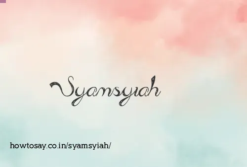 Syamsyiah