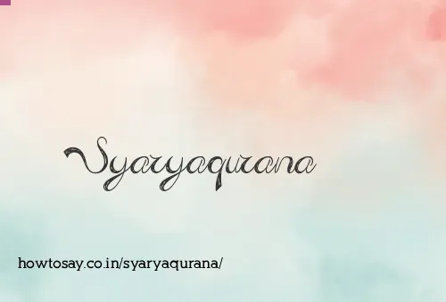 Syaryaqurana