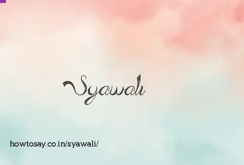 Syawali
