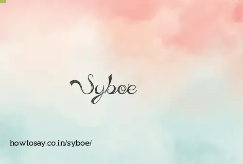 Syboe