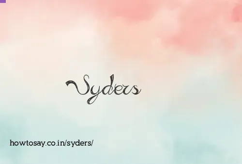 Syders