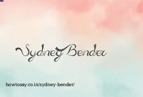 Sydney Bender