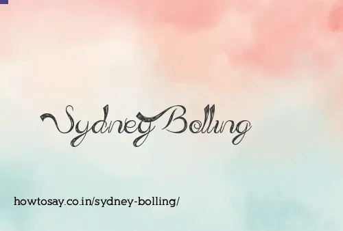 Sydney Bolling