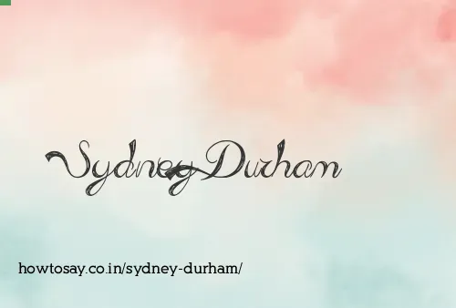 Sydney Durham