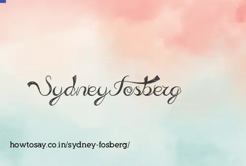 Sydney Fosberg