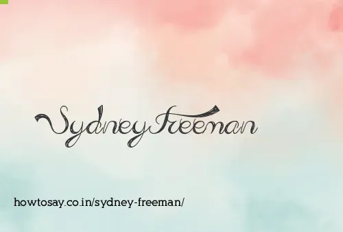 Sydney Freeman