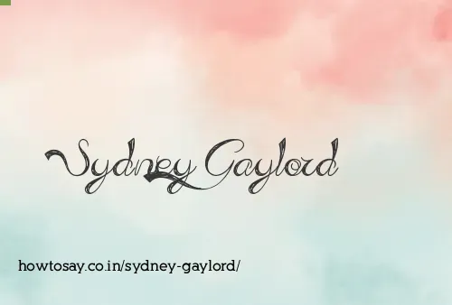 Sydney Gaylord