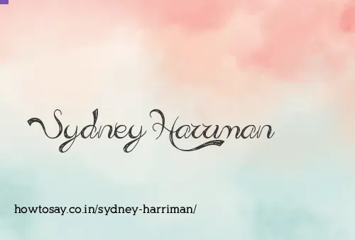 Sydney Harriman