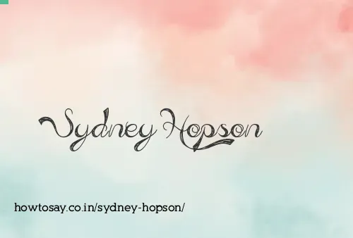 Sydney Hopson