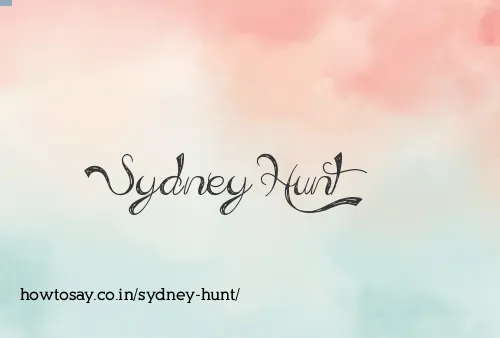 Sydney Hunt