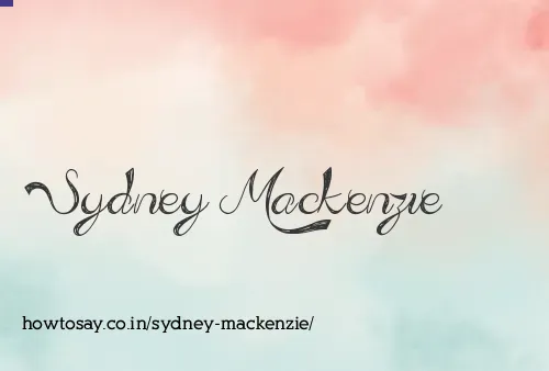 Sydney Mackenzie