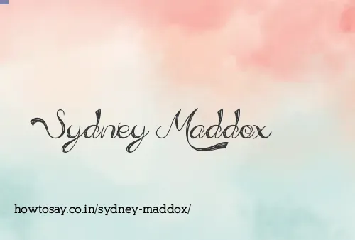 Sydney Maddox
