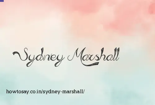 Sydney Marshall