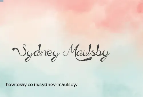 Sydney Maulsby