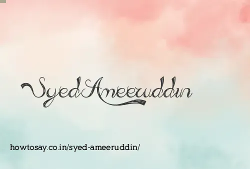 Syed Ameeruddin