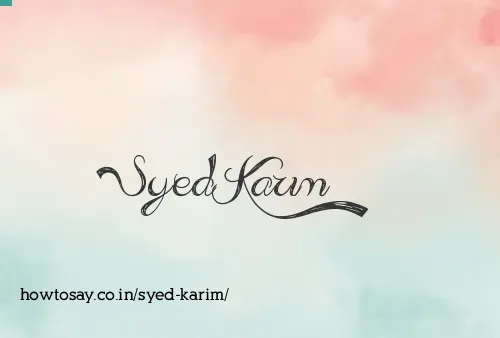 Syed Karim