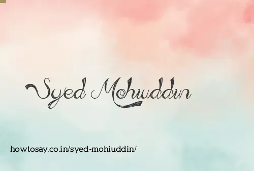 Syed Mohiuddin