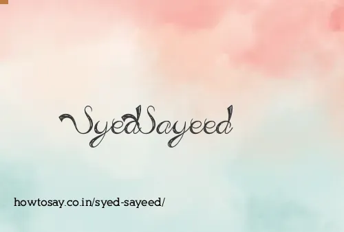 Syed Sayeed