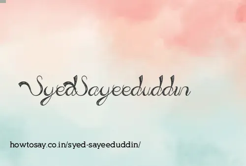Syed Sayeeduddin