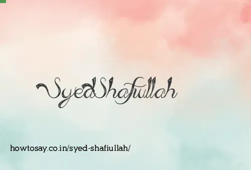 Syed Shafiullah