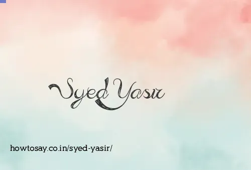 Syed Yasir