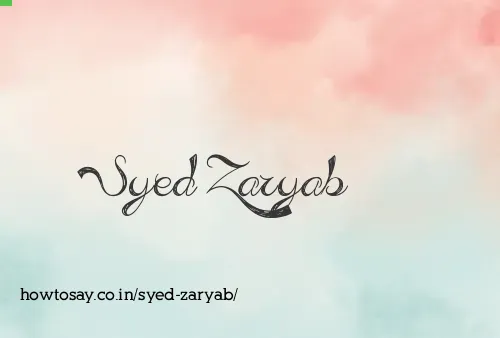 Syed Zaryab