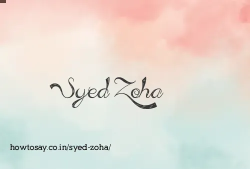 Syed Zoha