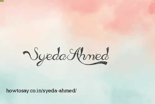 Syeda Ahmed