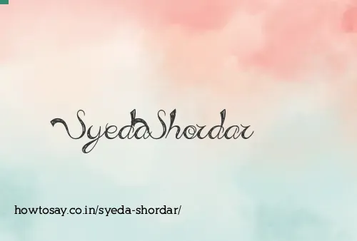 Syeda Shordar